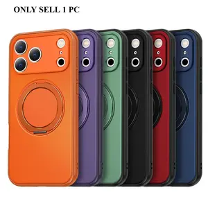 New Luxury 360° Rotate Magnetic Ring Holder For Magsafe Armor Phone Case For iPhone 18/17/16/15/14/13/12/Pro Max/Plus/Air Funda Cover