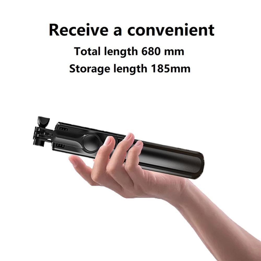 3In1 Bluetooth Wireless Selfie Tripod With Fill Light Shutter Remote Control Portable Foldable Monopod