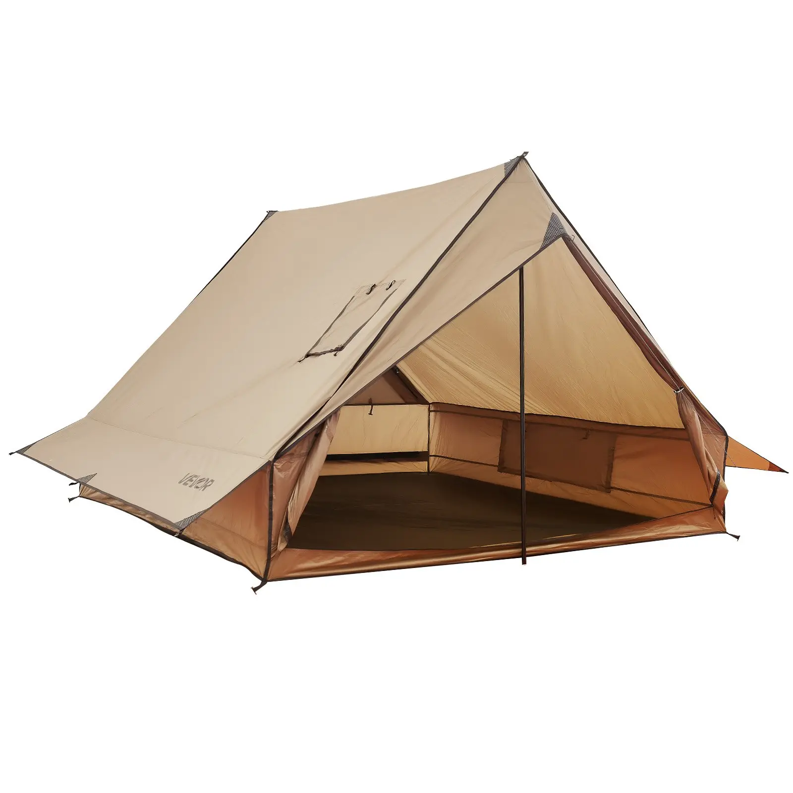 VEVOR Camping Hot Tent, 2 Persons Cabin Tent with Stove Jack Poles, Waterproof Winter Tents Shelters with Fireproof Ground Mat, Portable 4 Season Tents for Hiking Fishing Hunting Backpacking
