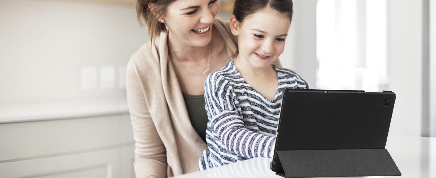 for Revvl Tab 2 Case 2025, Slim Hard Shell Protective Cover with Auto Sleep Wake for Tmobile Revvl Tab 2 Tablet Case 10.1'' (Black)