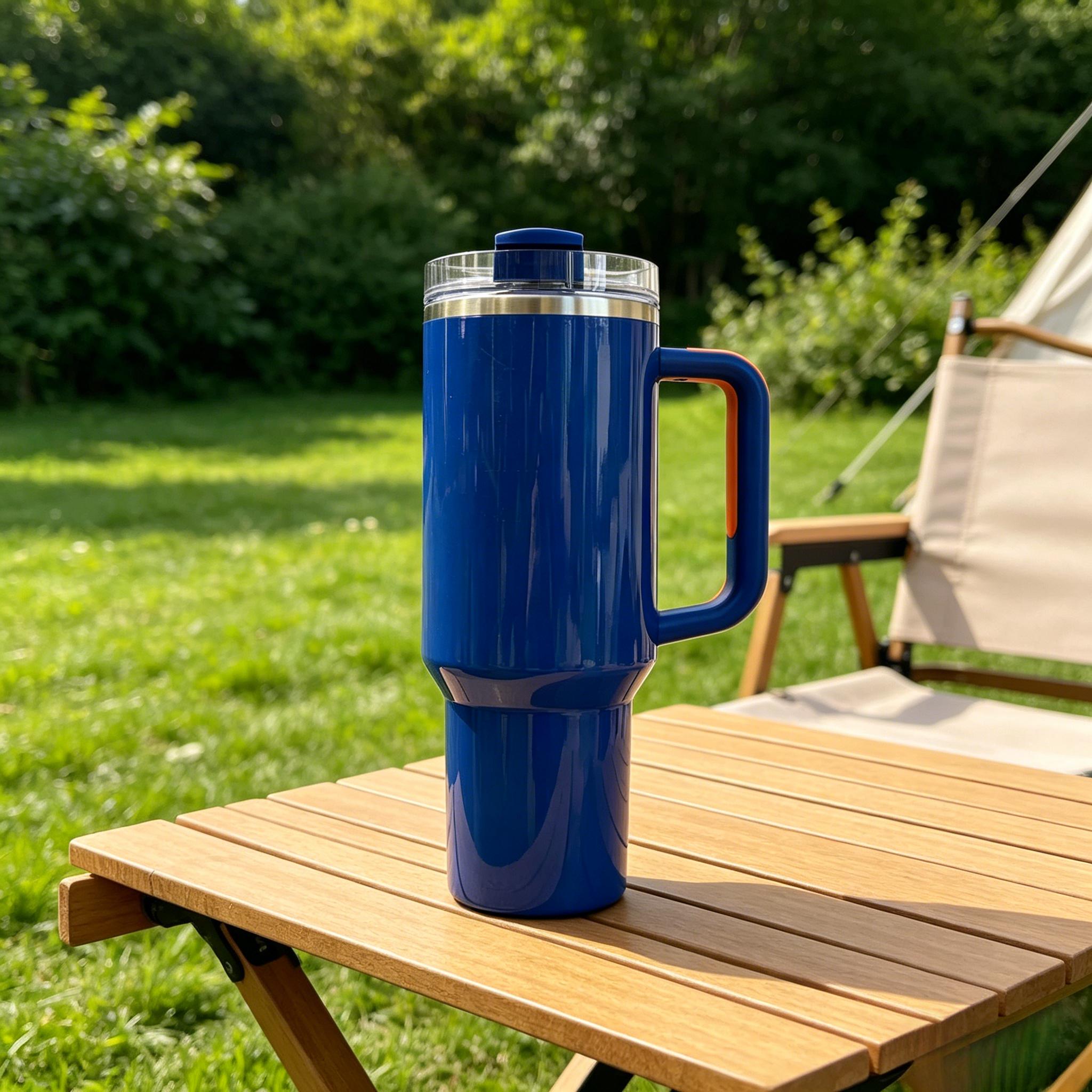 Simple and Drop-Resistant 304 Stainless Steel Vacuum Flask, Large Capacity Water Cup, Portable Car Cup, 40oz Car Tumble