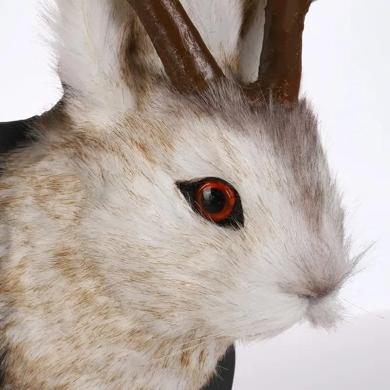 Jackalope Resin Head Wall Hanging Ornament, Animal Specimen Style Wall Art, Home Decoration, Unique Gift Ideas, Hangable, Wall Ornaments