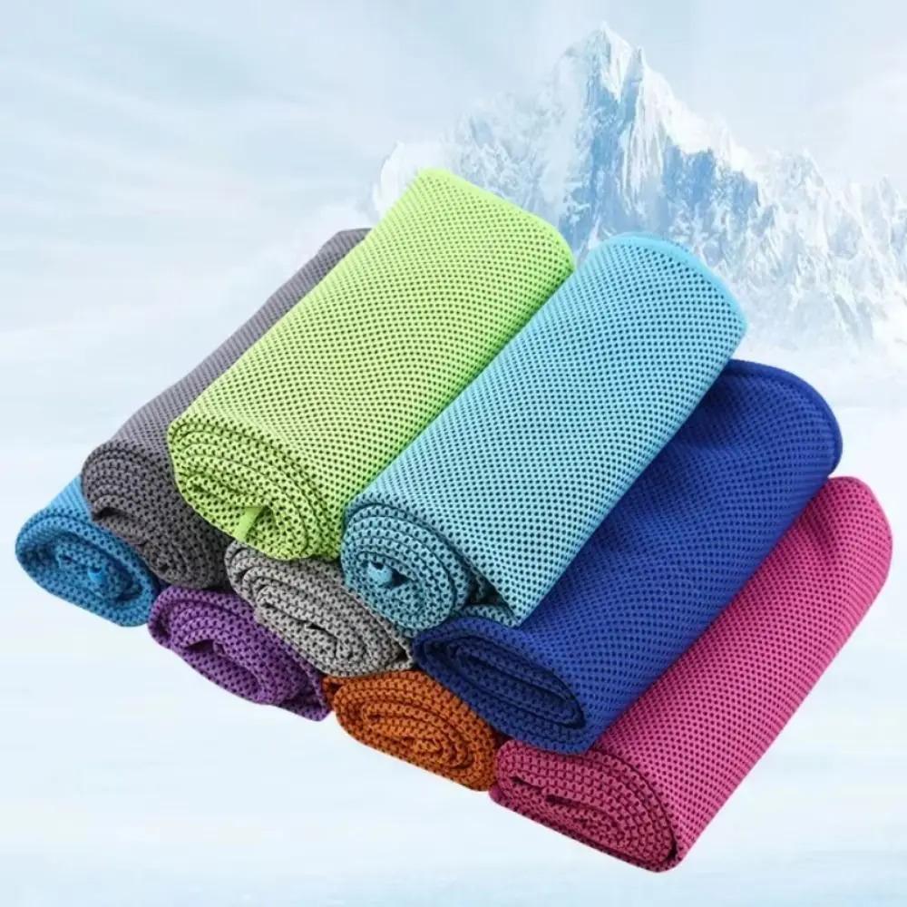 Quick Dry Mini Cooling Towels 3 Pack with EVA Storage Case, Breathable Sweat Absorbent Towel for Fitness, Outdoor & Gym Use