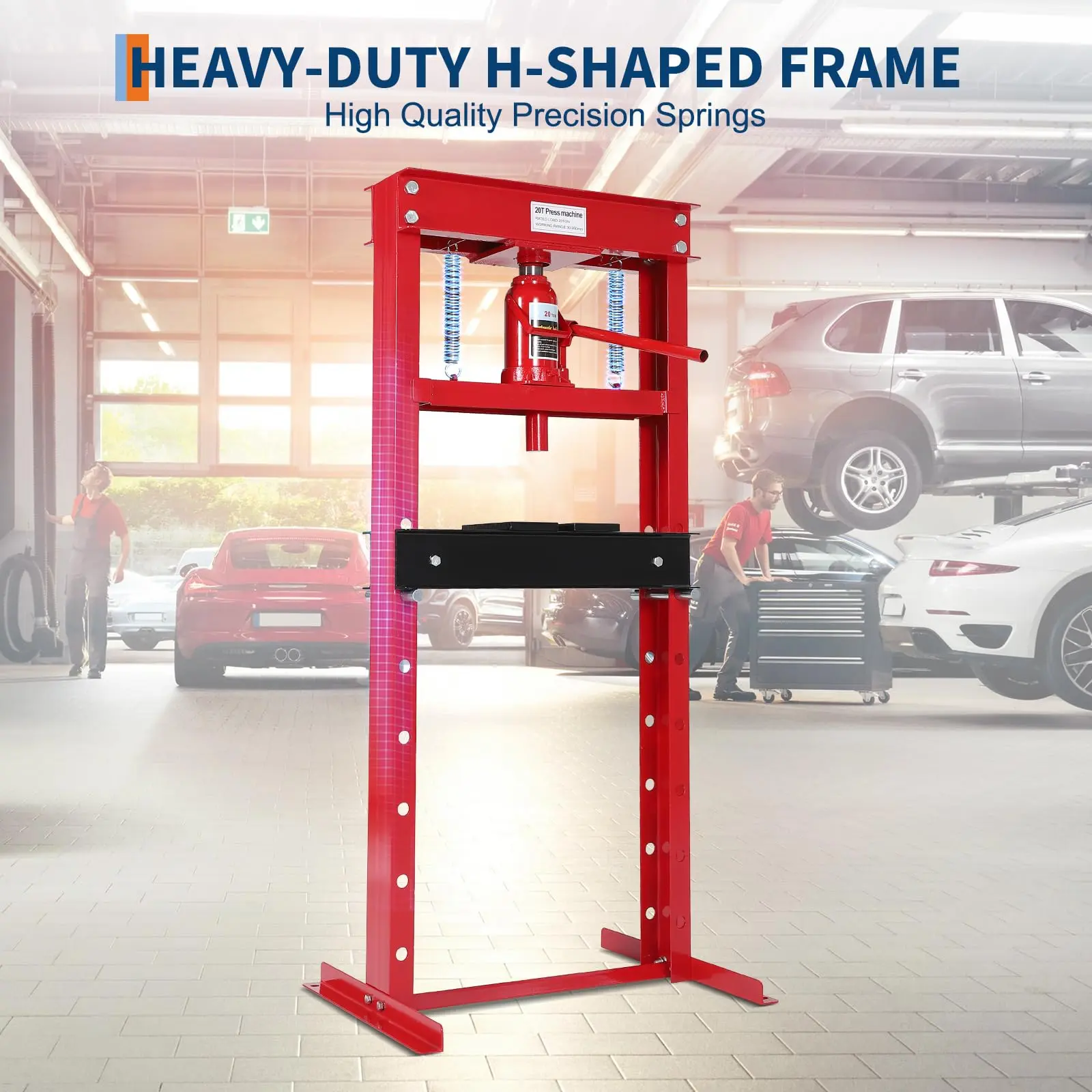 Hydraulic Shop Press, Heavy-Duty Industrial Hydraulic Press Tool for Hardware Repair, Rope & Chain Maintenance