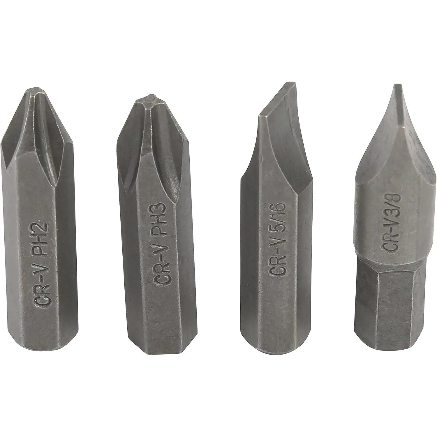 IMB4 4-Piece Impact Bit Set, Slotted Screwdriver Bits, Phillips Head Screwdriver Bit Set, Chrome Vanadium Steel