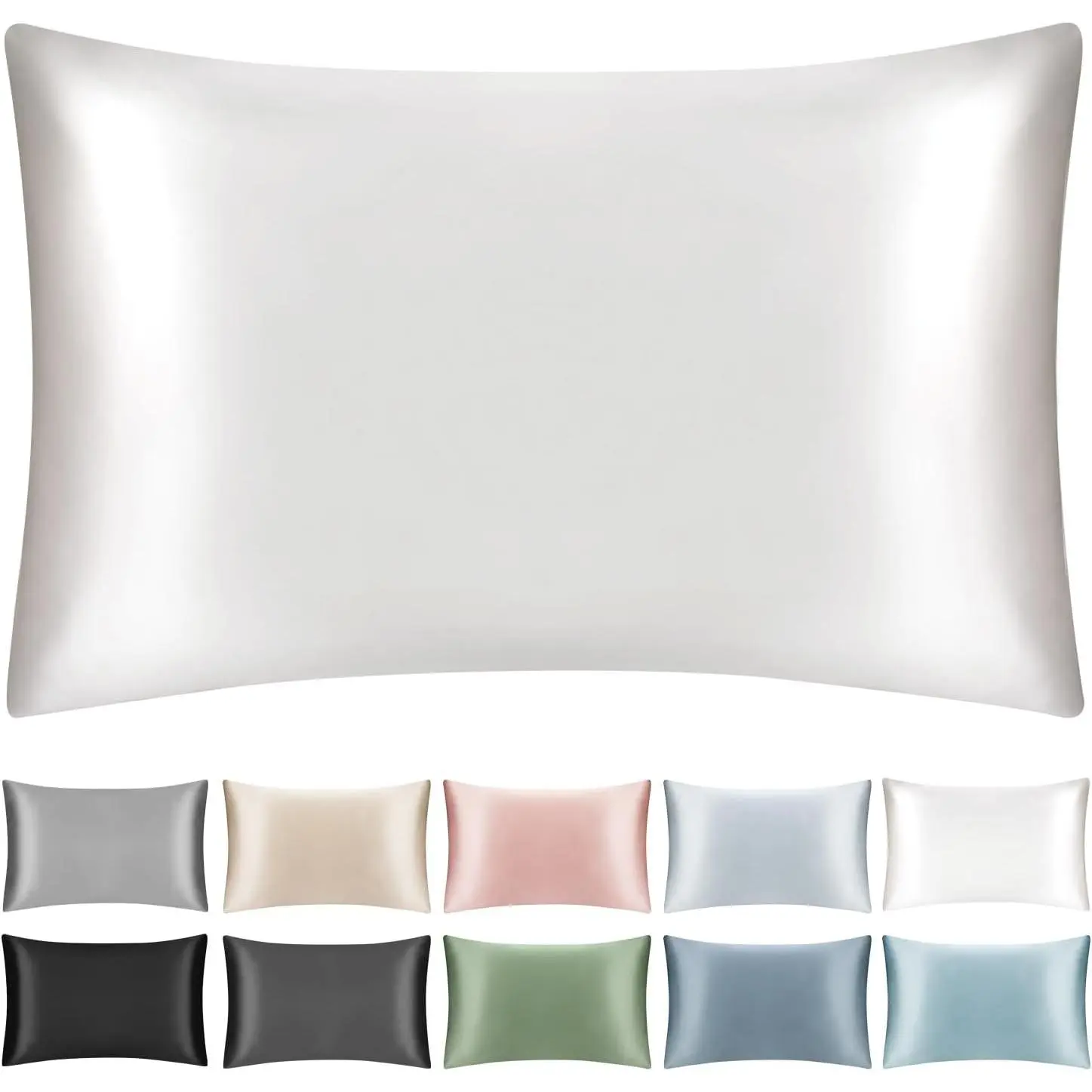 100% Mulberry Silk Toddler/Travel Pillowcase,Both Sides 19MM Small Silk Pillow Case with Hidden Zipper for Kids/Baby 1pc, Ivory White,13"x18"