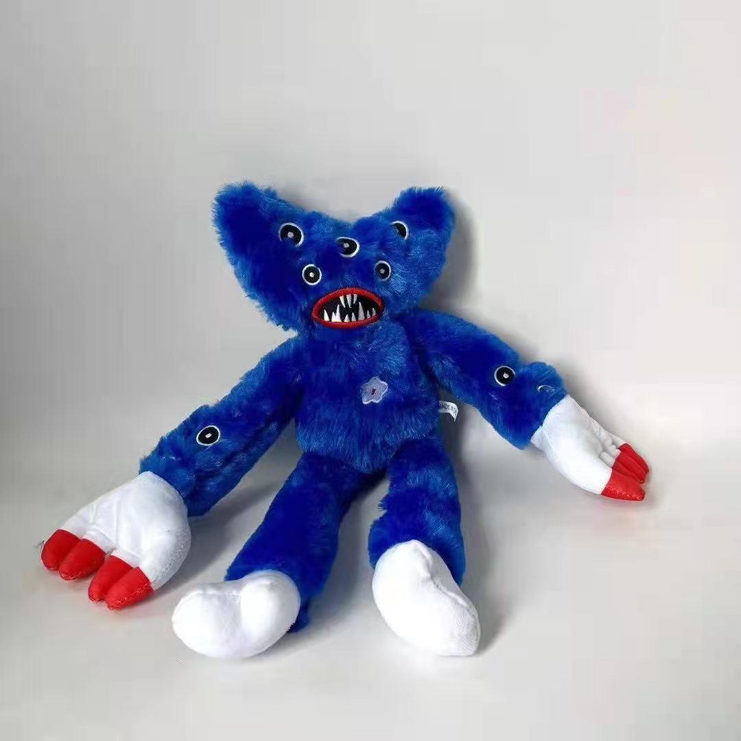 Cross-border new poppy playtime multi-eyed poppy doll plush toy long-haired pink and blue black poppy doll