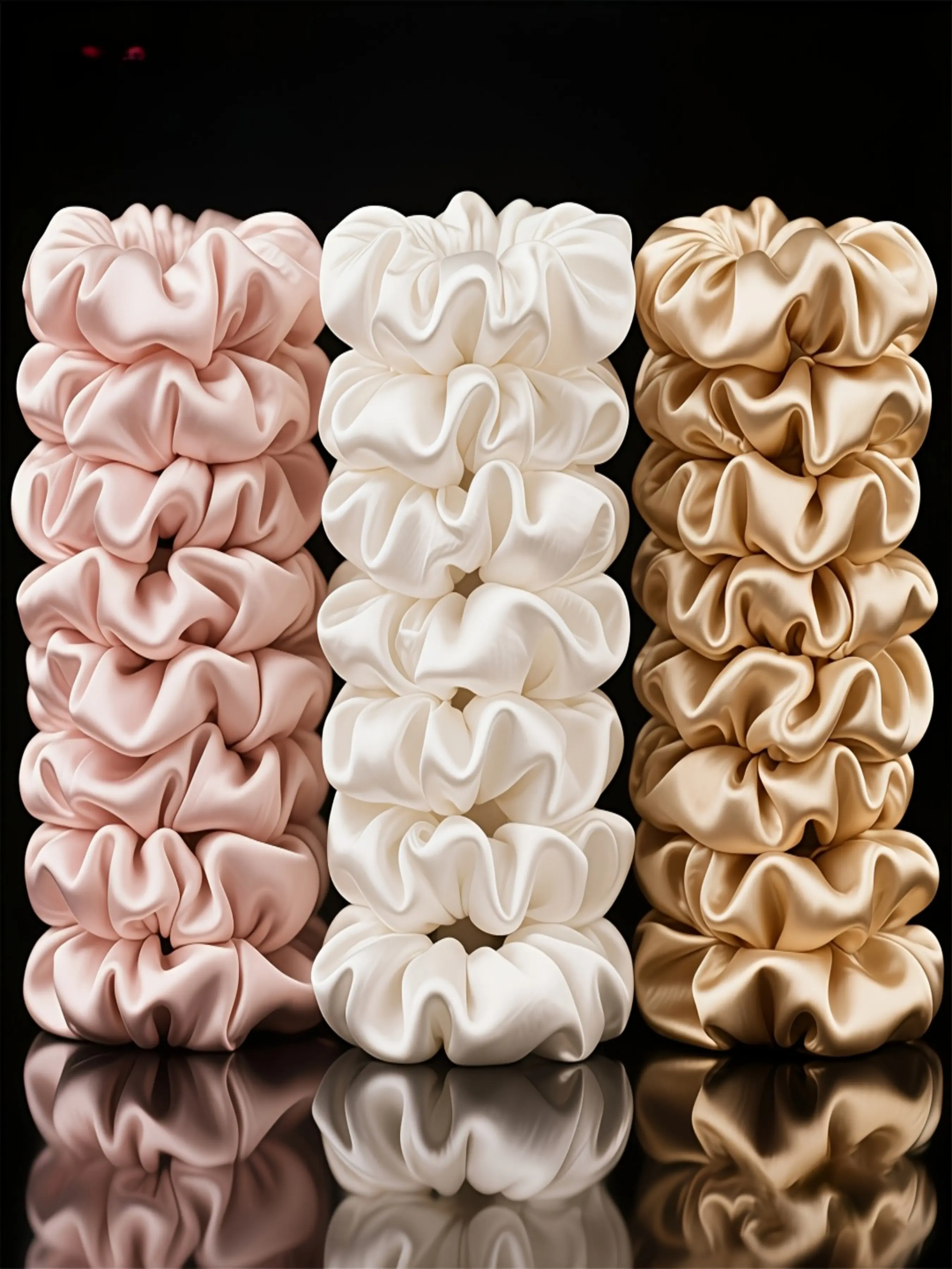 15pcs Elegant Satin Hair Ties, Scrunchies, Soft Pastel Colors, High Elasticity, Perfect for Easter & Music Festivals, Unique Gift for Women