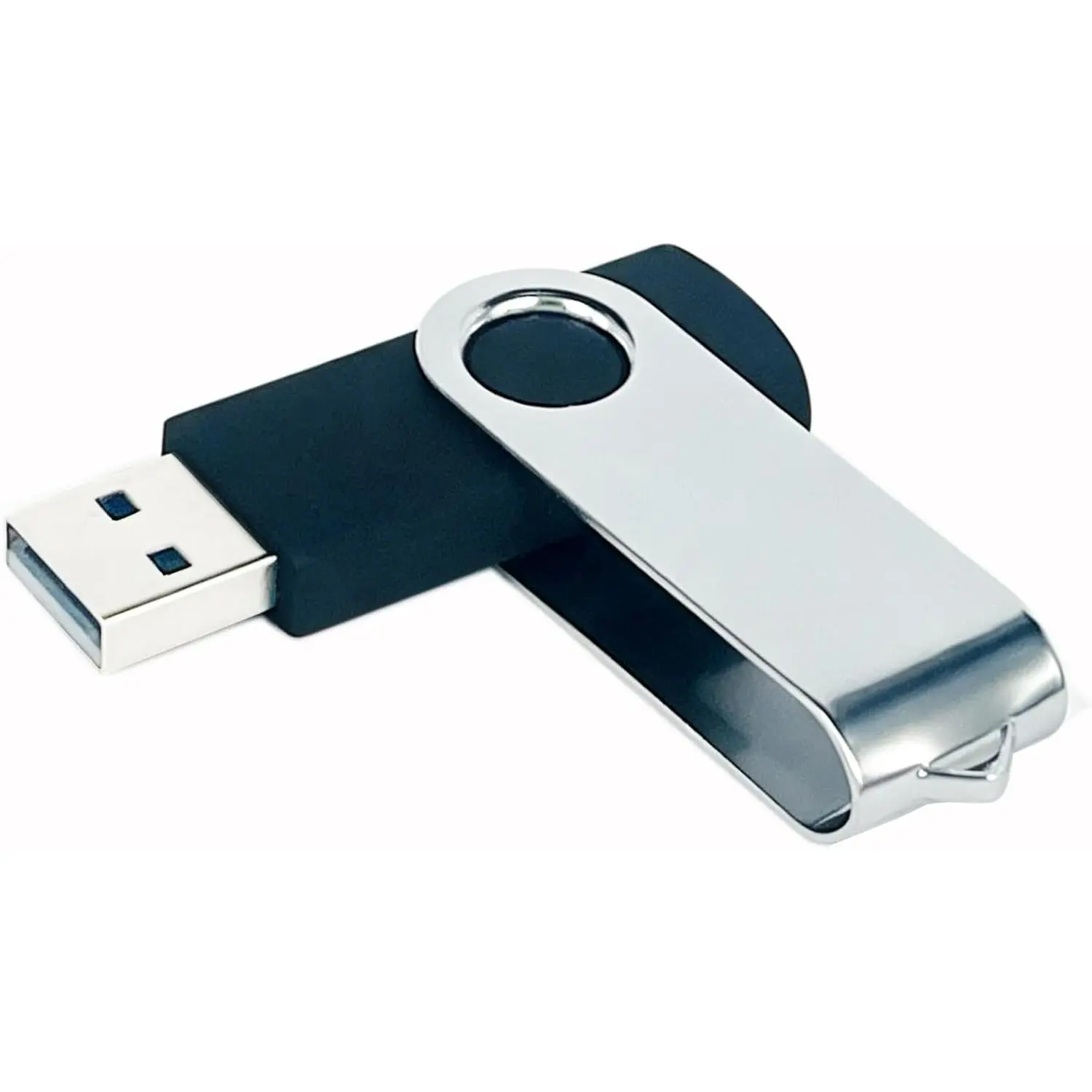 Swivel Design 8GB USB Flash Drive, Portable USB 2.0 Thumb Drive Memory Stick, Data Storage Flashdrive for Students, Travel, and Office,  Use (Black, 8 GB)