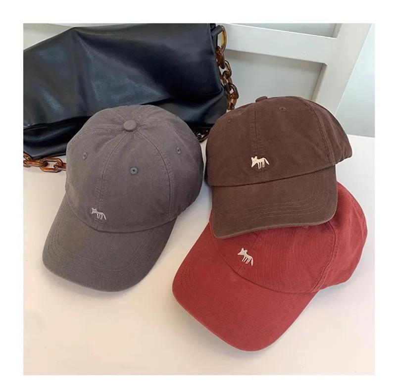 Fashion Cartoon Fox Embroidery Baseball Caps Men Women Snapback Hip Hop Hat Summer Breathable Sun Gorras Unisex Streetwear Bone