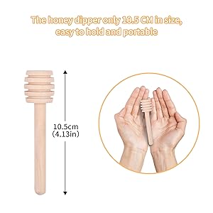 The ultimate bulk honey stirring set you can’t miss!24Pcs 4.1-inch natural wood honey dipper sticks with honeycomb pattern, easy to clean & reusable, perfect for dispensing honey from jars, drizzling on ice cream, cakes or smoothies