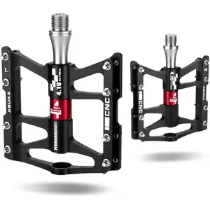 4 Bearings Mountain  Pedals MTB Padals Platform Flat  Pedals  Alloy 9/16"