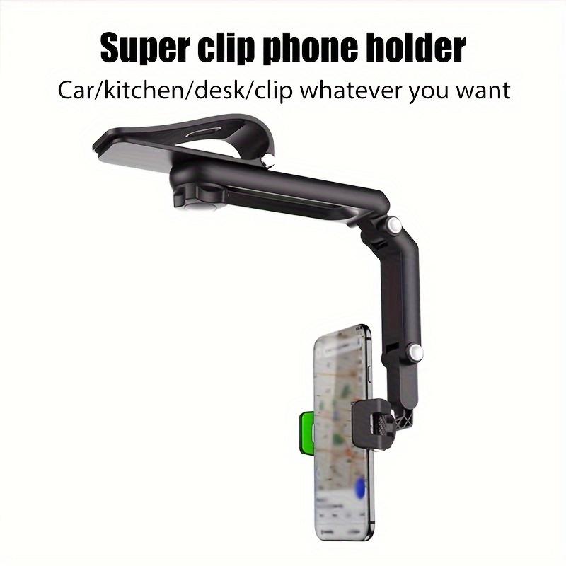 360° Rotatable Car Sun Visor Universal Multifunctional Phone Holder, Cell Phone Car Mount, Car Phone Holder for Any Scene Car Holder -Rotatable and Retractable