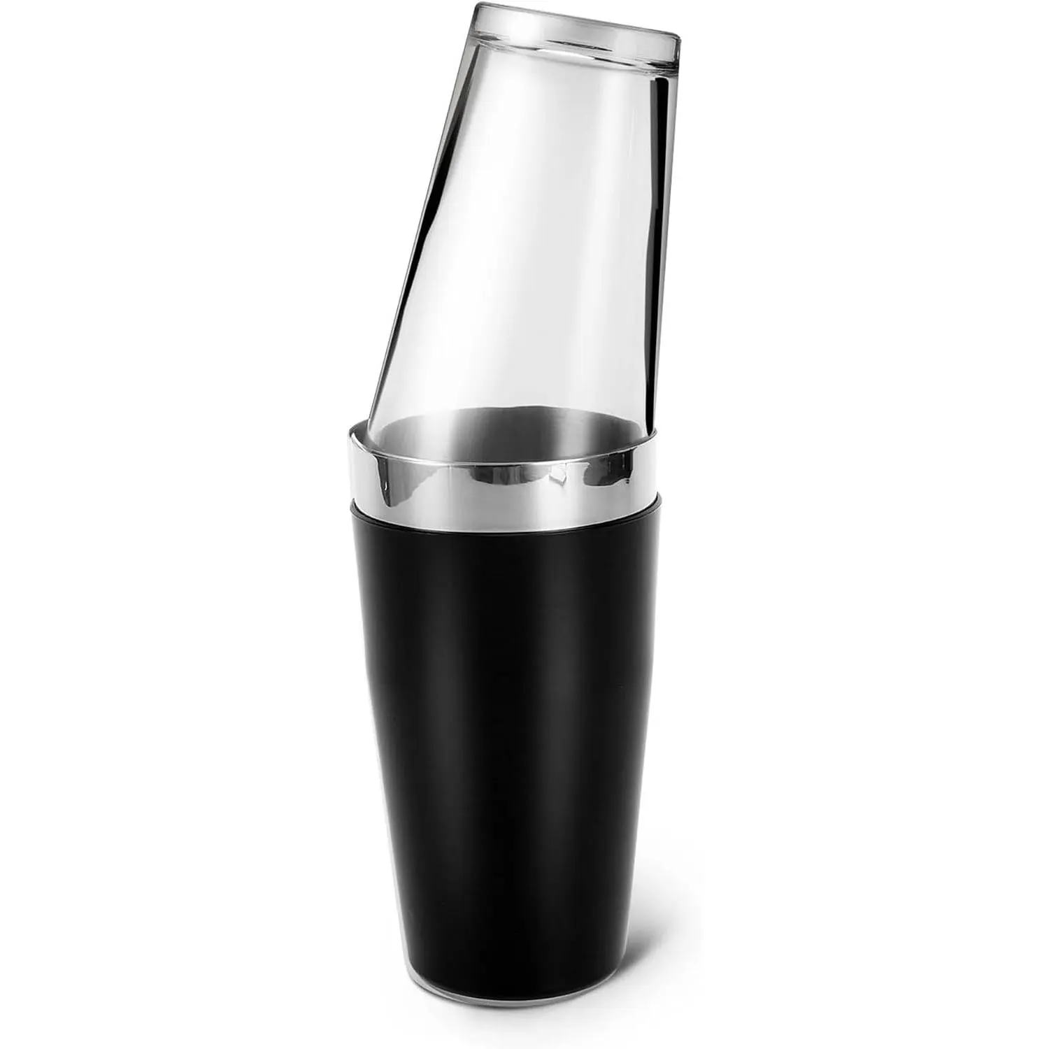 Shaker, 16 fl oz Glass and 26 fl oz Stainless Steel with Rubber Sleeve
