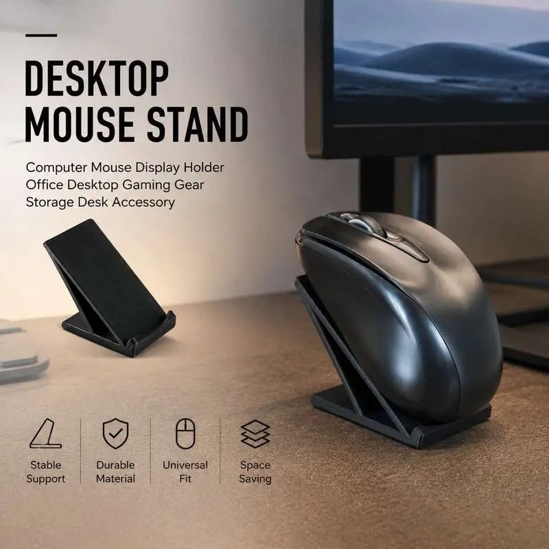 Desktop Mouse Stand Computer Mouse Display Holder Office Desktop Gaming Gear Storage Desk Accessory Desktop Accessories