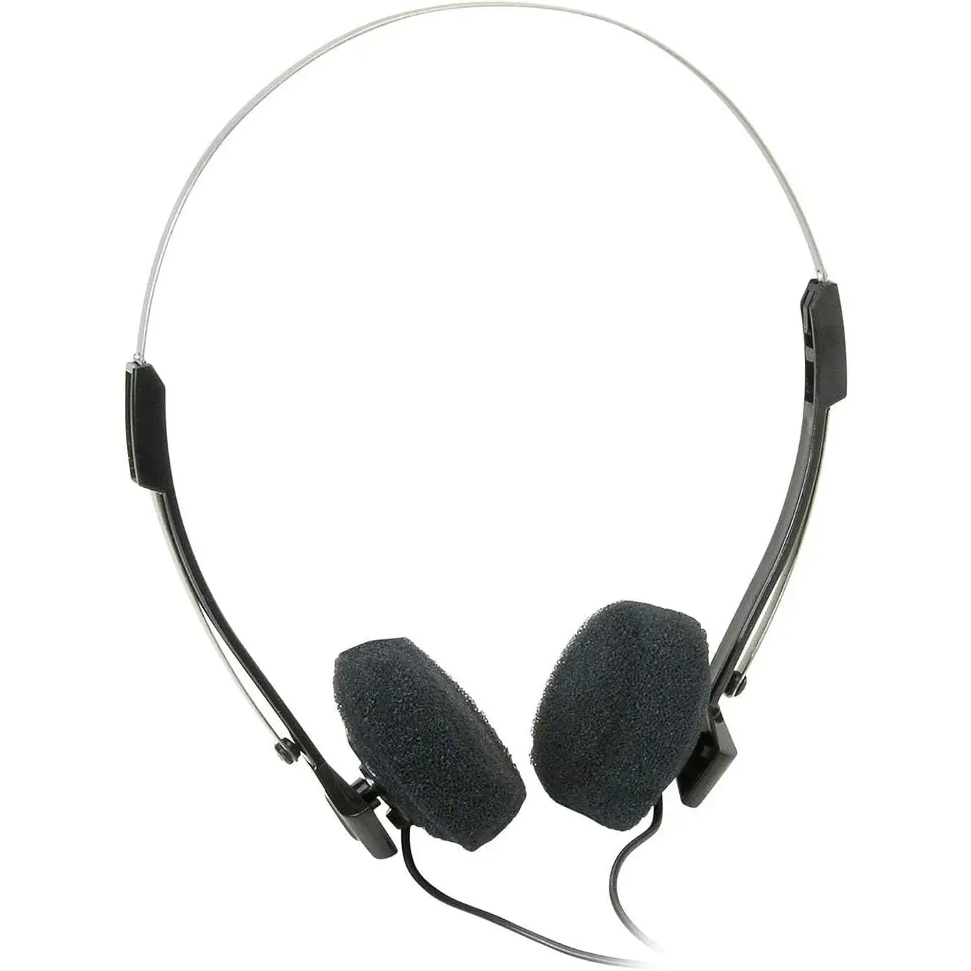 Portable Mini Stereo Hi-Fi Corded Headphones with Synthetic Build, 4-Foot Cord, Audio Playback Compatibility
