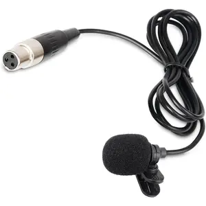Lavalier Lapel Microphone with Mini XLR Jack, Hand-Free Clip- Lapel Mic Compatible with  Mic System UHF bodypacks Voice Amplifier