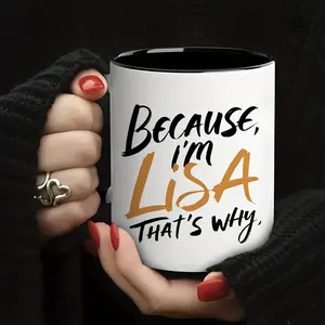 Lisa Inspired 11Oz Insulated Ceramic Mug - Ideal for Both Hot And Cold Beverages, Reusable, Safe for Dishwasher - an Excellent Present for Birthdays, Holidays, Christmas, New Year, And Valentine'S Day, in White