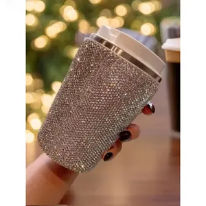 Luxury Bling Rhinestone Stainless Steel Insulated Tumbler – 304 Durable Vacuum Flask, Anti-Leak Large-Capacity Hydration Cup for Car Travel & Daily Use