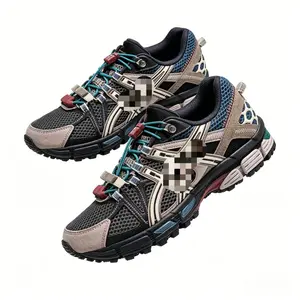 Chunky Retro Hiking Casual Sneakers with Ventilated Mesh Upper, Flexible Non-Slip Heavy Duty Outsole Sport Trainers, Versatile Daily Wear Footwear for Urban Lifestyle Backpacking Countryside Trekking Errands
