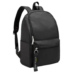 Unisex Backpack - Stylish Black Nylon Laptop Bag with Adjustable Straps, Multiple Pockets & Tassel Detail, Perfect for Travel, or Casual Use, Traveler Essentials Backpack, Casual Daypack | Trendy Backpack | Secure Zipper Closure