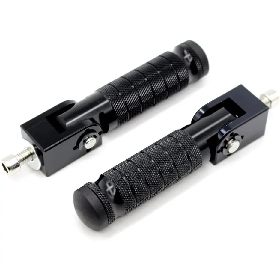 Universal Motorcycle Bicycle Folding Foot Pegs 90 Degree Foldable Electric Motorbike Ebike For Super73 S2/ZX/RX/R/S Passenger Footrests Rearsets Rear Set Footpegs foot Rest Pedals M8 Install Bolts