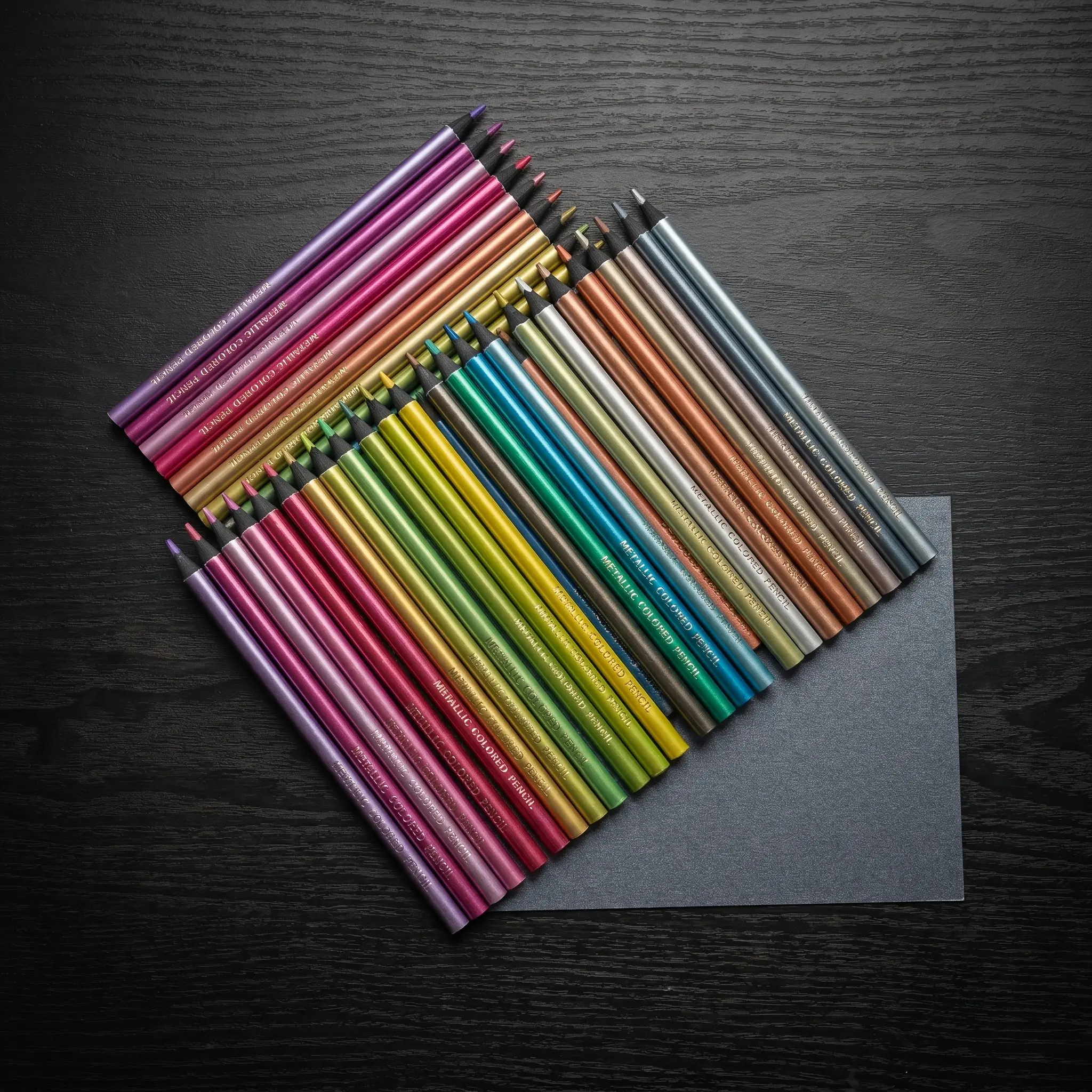 24 Metallic Colored Pencils,Colored Pencils for Adult Coloring,Soft Core Coloring Pencil Drawing Pencil for Adults Artists Drawing Sketching,For professional artistic use