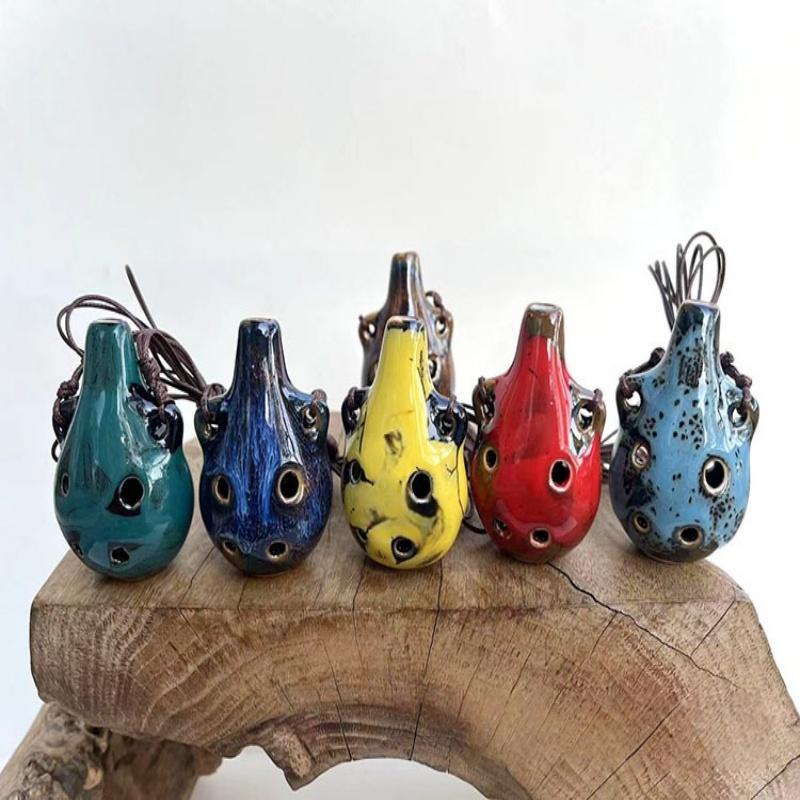 Mini Flute Instrument, Handmade Vintage Style, Rich Color Finish, Perfect Gift for Christmas, Birthdays & Events