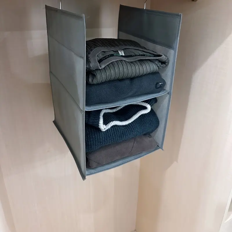 Bedroom Dormitory Clothing Storage Hanging Bag Multi-Layer Hanging Storage Bag Shoe And Clothing Classification Storage Space-Saving Wall-Mounted