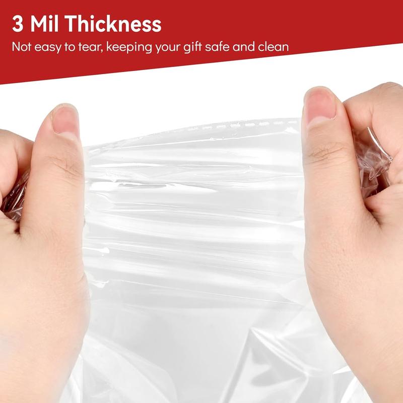 40"x 50" Cellophane Bags, 6 count Clear Cellophane Wrap 3 Mil Thick Plastic Wrapping Bags for Baskets Birthday Shower Halloween Party Favors 40"x 50" Cellophane Bags, 6 count Clear Cellophane Wrap 3 Mil Thick Plastic Wrapping Bags for Baskets Birthday Shower Halloween Party Favors