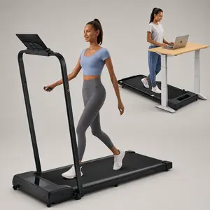 Foldable Walking Pad, Treadmill with Handle Bar, 265 lbs Load Shock Absorption LED Display & Remote Control Compact Treadmill for Home & Office Exercise
