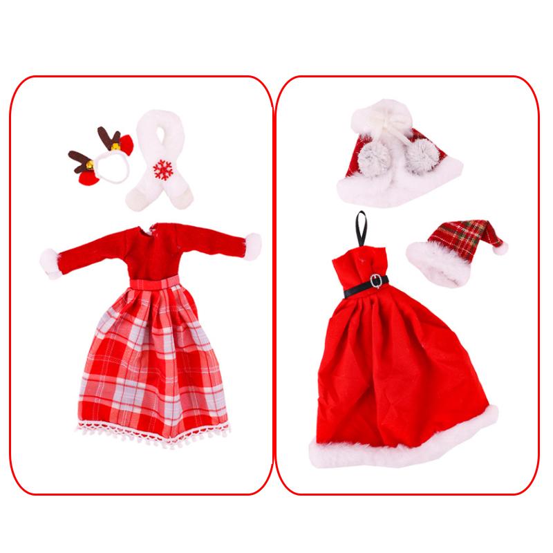 Christmas Day Costume Party Dress for 11.8Inch Girl Doll Accessories Fashion Clothes For KEN Doll Gift Dollhouse Toys Kid Toys