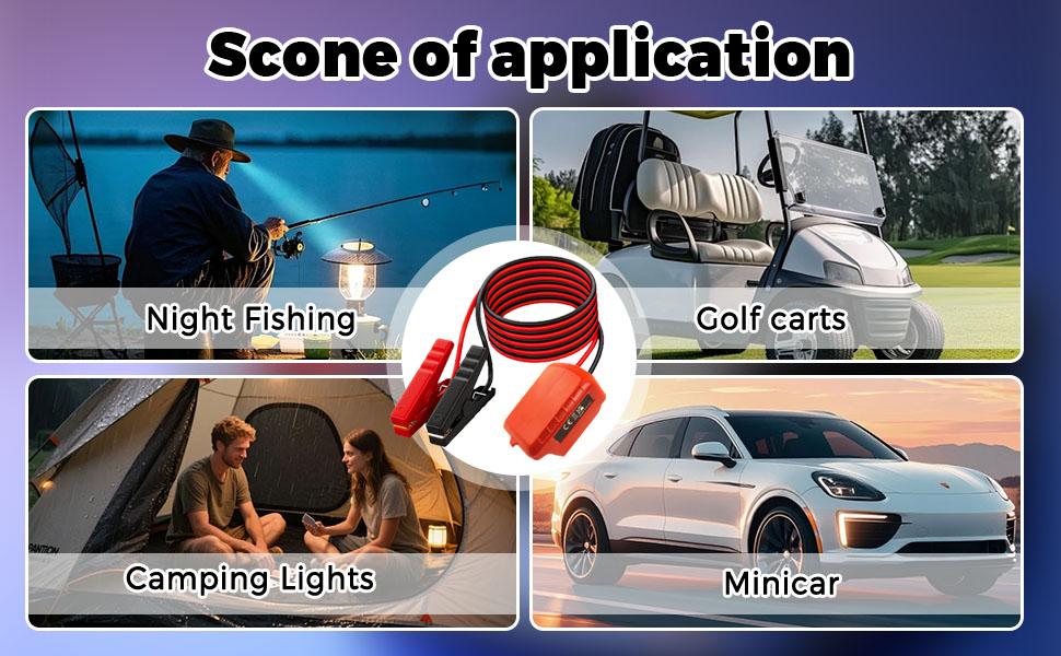 Portable Car Power Starter Jumper Cables forDeWalt 18V/20V DCB Battery Starters - 1, 59 GalGas &1, 32 Gal Diesel Engines, One-Touch Start,Durable Copper Construction, Compatible withSedans & SUVs, No Battery Needed, WithoutBattery