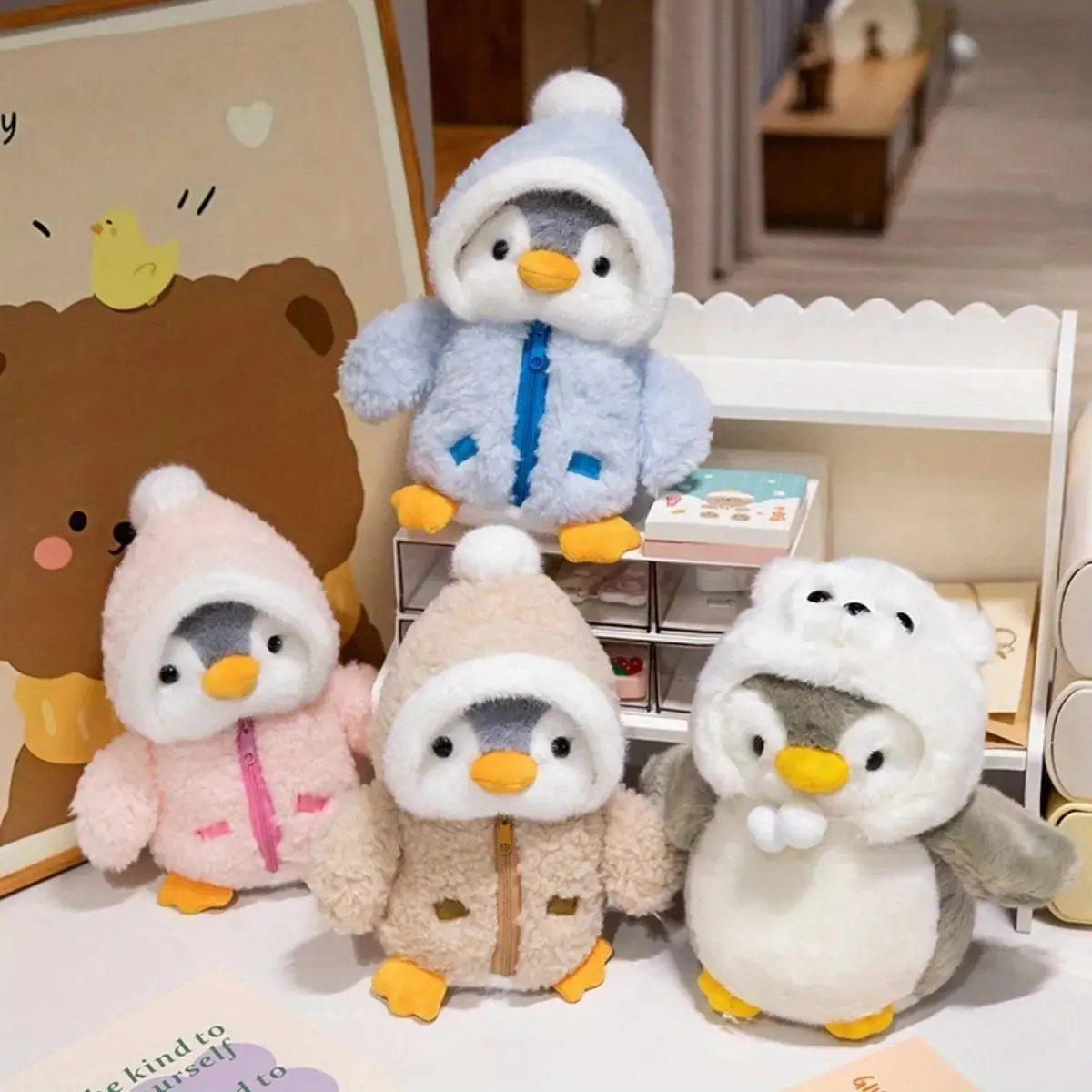Cute Penguin Plush Toy, Cartoon Penguin Stuffed Doll, Filled Animal Birthday Gift, Home Decoration, Soft and Cozy, Huggable Stuffed Animal