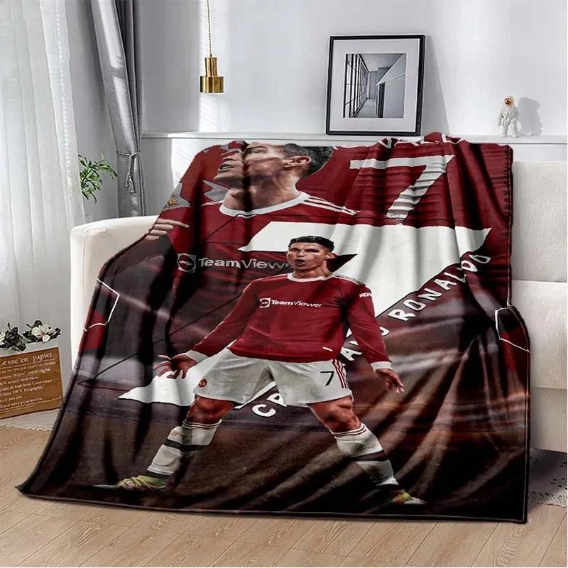 3D Print Football Star CR7 Soft Plush Blanket, Flannel Blanket Throw Blanket For Living Room Bedroom Bed Sofa Picnic Cover