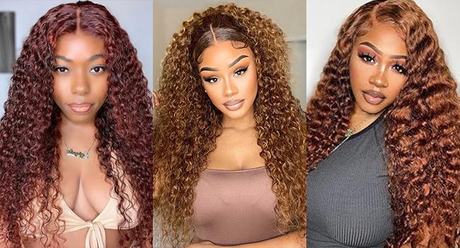 [NEW IN] Brown Chocolate Deep Wave Wigs Bling Hair 13x4 13x6 Hd Lace Frontal Human Hair Wig Colored Water Wave Lace Front Wig for Women Pre Plucked Clearence Sale TikTokShopStockUp