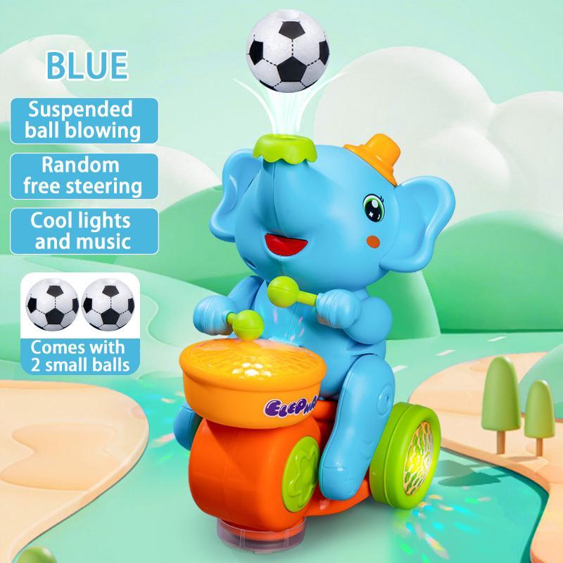 Electric Elephant Design Music Toy with Blowing Ball Function, Spinner Drumming Toy Musical Light Up with Music & Light, Fun Music Toy for Babies, Winter Gift Electric Elephant Design Music Toy with Blowing Ball Function, Spinner Drumming Toy Musical Light Up with Music & Light, Fun Music Toy for Babies, Winter Gift