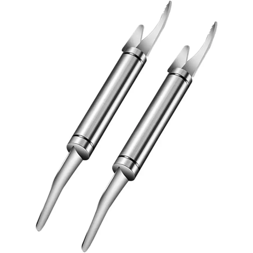 2PC Shrimp Tool Stainless Steel Shrimp Deveining Tool Efficient Shrimp Peeler and Deveiner Tool Portable Shrimp Cleaner Shrimp Knife  Easy Shrimp Deveining Shrimp Cleaning Tool