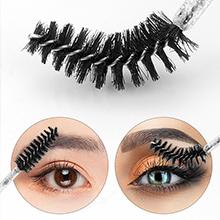 100PCS Disposable Eyelash Brush, Mascara Wands Makeup Brushes Applicators Kits for Eyelash Extensions and Eyebrow with Container (Purple)