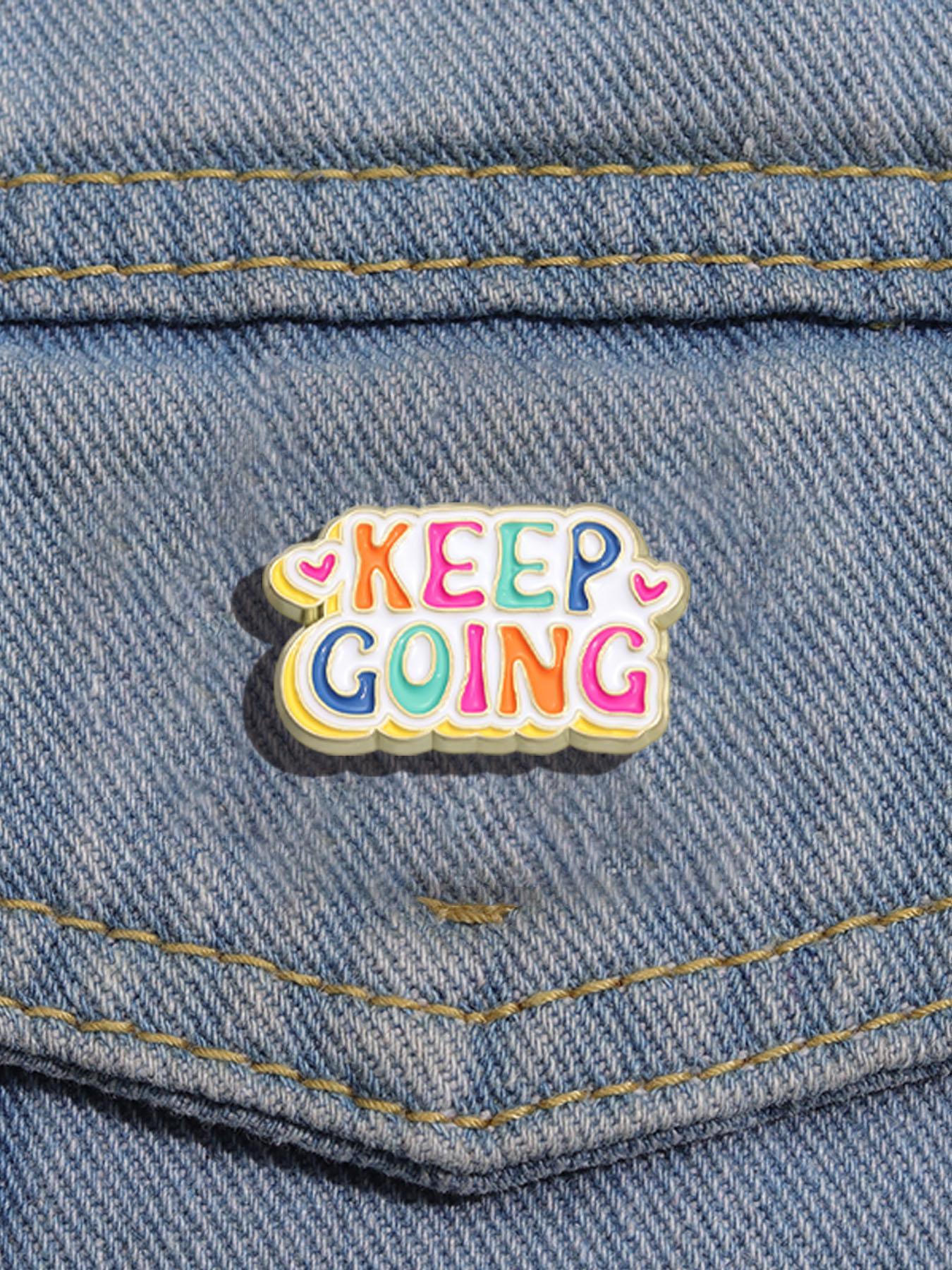 Letter Design Brooch, Cute Cartoon Pin for Women & Men, Fashion Brooch for Party, Daily Clothing Decor, Trendy All-match & Exquisite Brooch for Birthday Gift, Charms, Jewelry