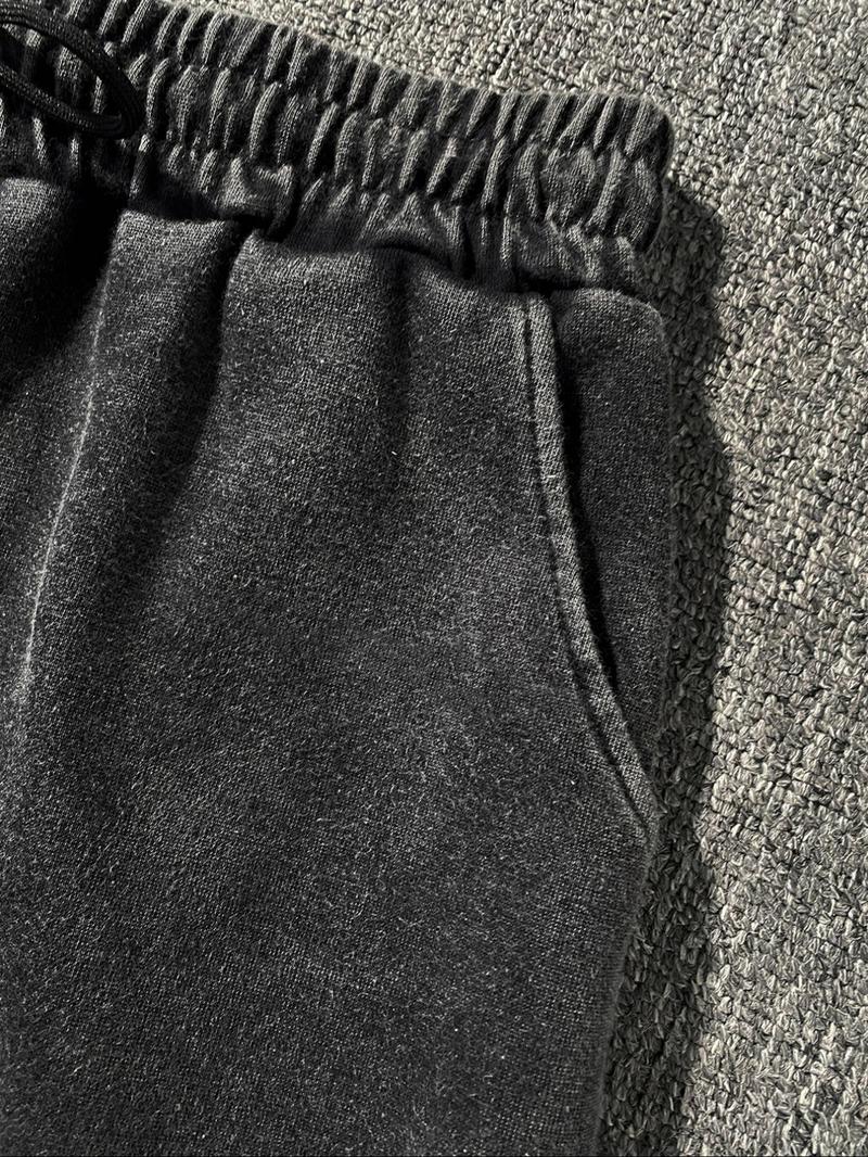 Men's Regular Fit Solid Color Drawstring Waist Shorts, Casual Street Fashion Shorts for Summer, Men's Bottoms for Daily Wear, Cotton