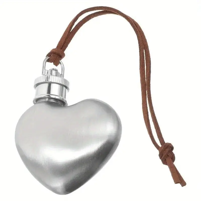 Heart-Shaped Stainless Steel Wine Bottle, Leak-Proof Portable Outdoor Water Bottle, Travel Mini Wine Flask, Compact and Convenient, Drinkware, Containers
