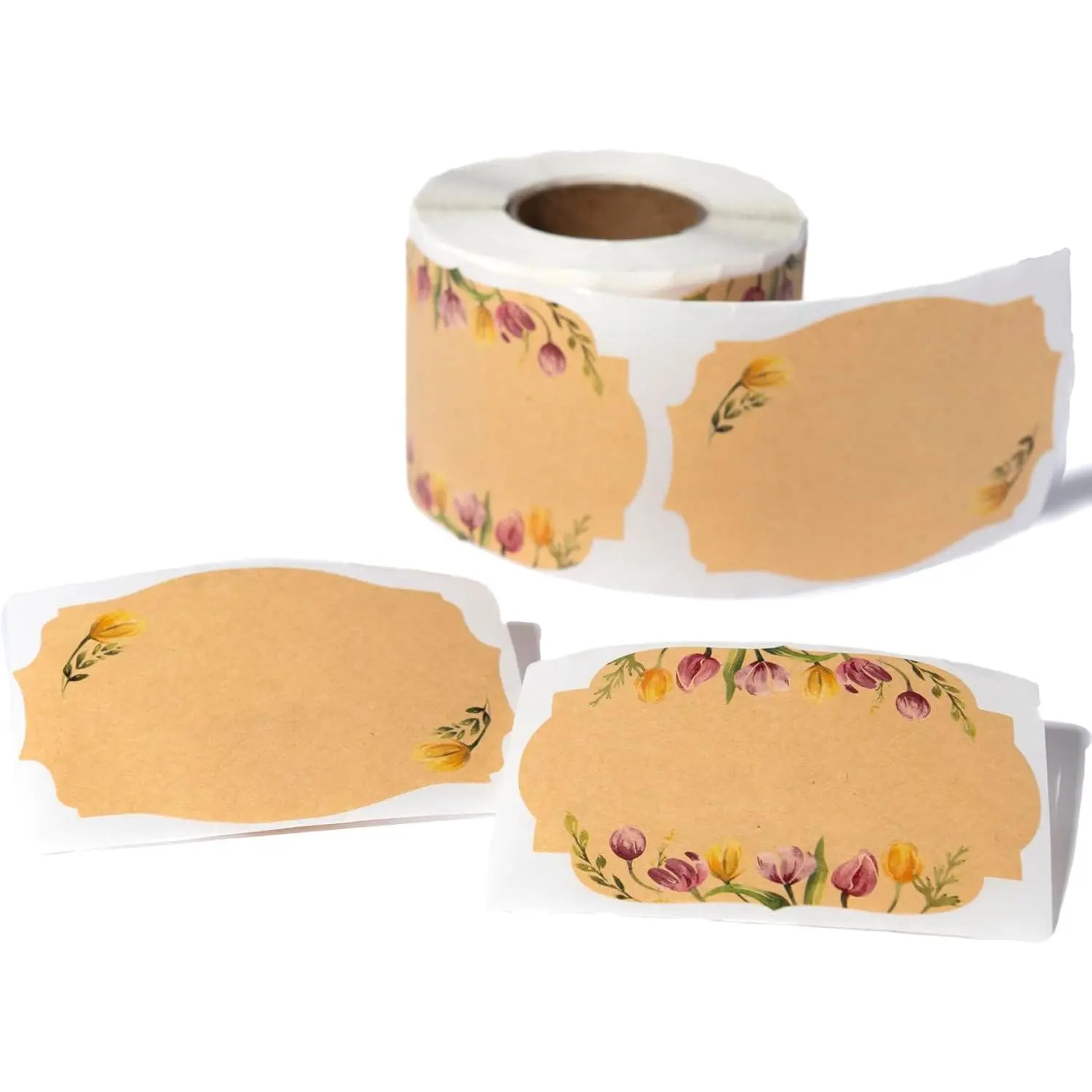 2"x3" Self-Adhesive Label Stickers (250pc/Roll, Yellow) - Blank Face Decal Labels for Pantry Mason Jars, Canning Bottles, Easy Removal Office Stationery, Mason Jar, Letters Labels & Stickers