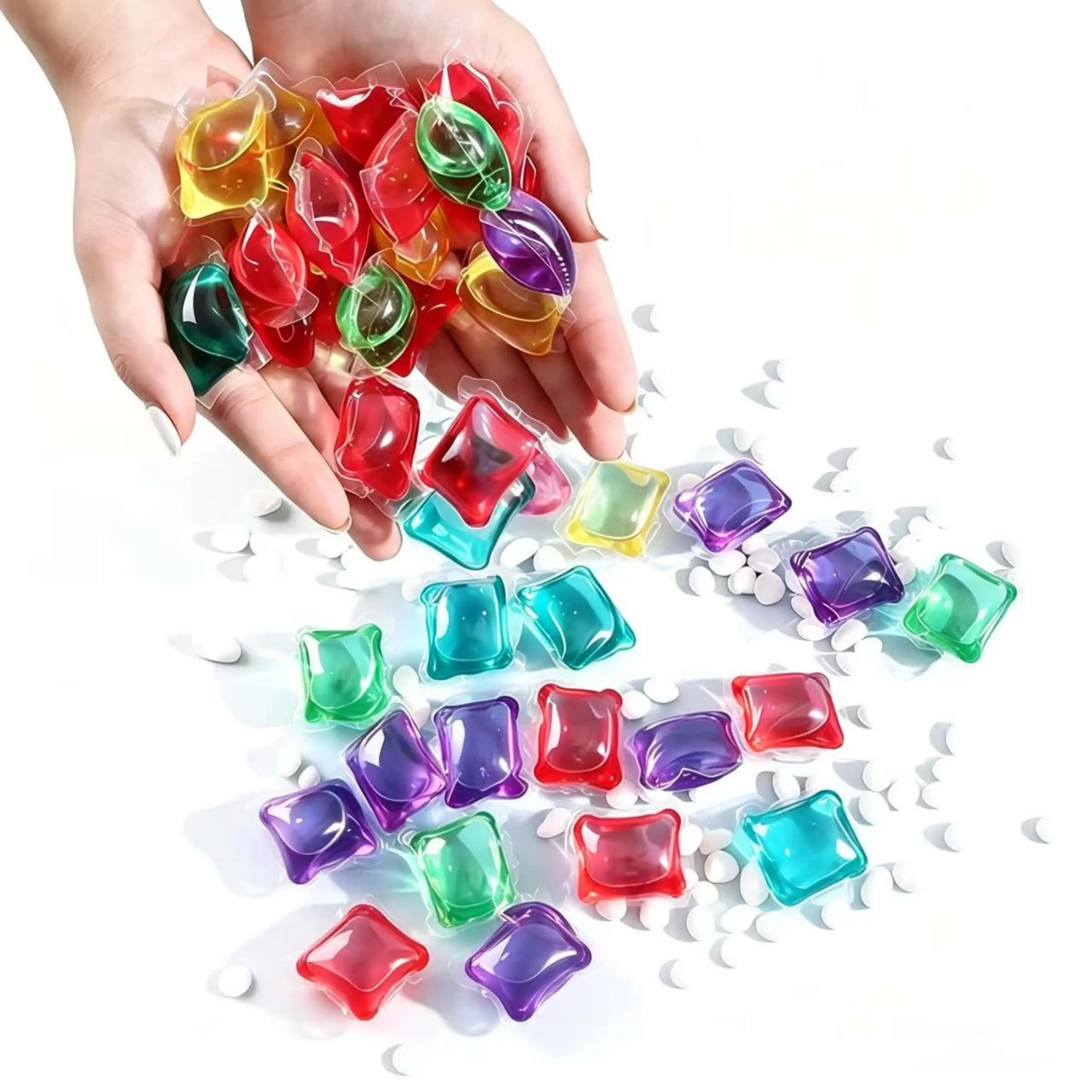 100pcs Laundry Detergent Pods, Long-Lasting Scent, Convenient Home & Travel Cleaning Balls, Single Chamber, Fragrant, Easy to Use