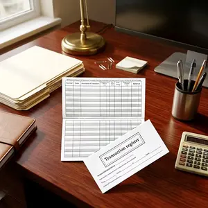 12-Pack Check Register Book, 6x3 Inch Large Print, 8 Pages Per Book, Wide Lines for Easy Writing, Bank Account Balance Tracker