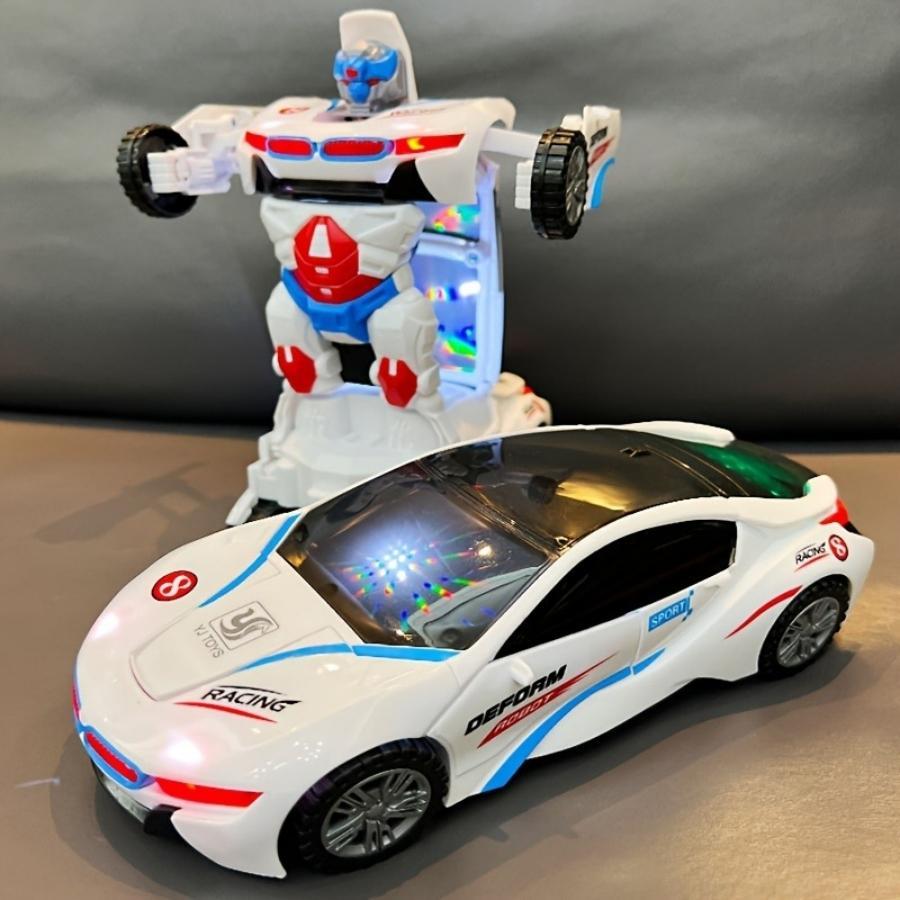 Automatic Deformation Robot Car Toy, 1 Count Transforming Car Toy, Automatic Universal Avoid Obstacles Car Toy with Lights & Music, Birthday Gift, Boys & Men Gifts #GLOBAL PICKS