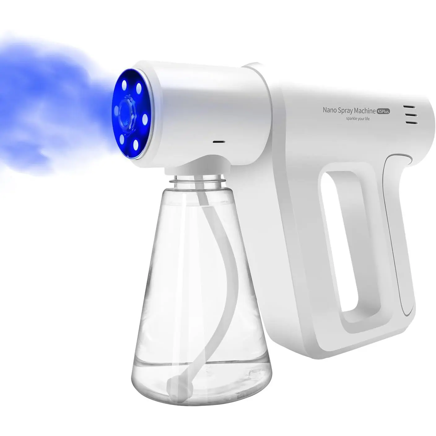 Atomizer Sprayer，Rechargeable ULV Nano Sprayer with Blue Light,Electrostatic ULV Atomizer Sprayer，Electrostatic Portable Sprayer