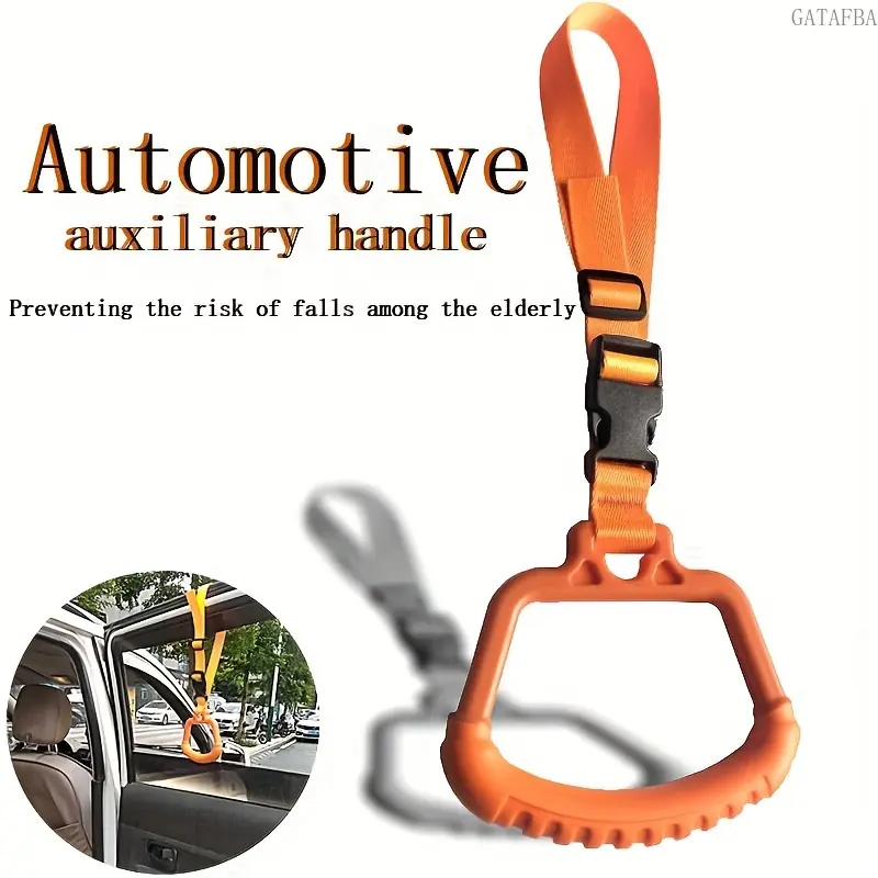 Adjustable Car Standing Assist Handle - Durable Vehicle Support Grab Bar with Non-Slip Grip for Elderly Safety, Fall Prevention During Car Use