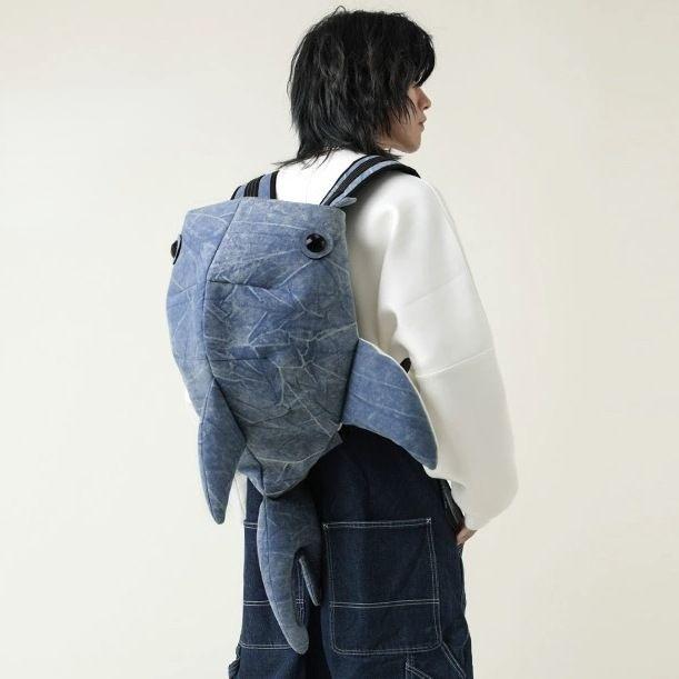 Y2K Funny Whale Shark Shape Backpack Durable Large Capacity Travel Bag Women Men Cute Outdoor Cartoon Knapsack Student Schoolbag