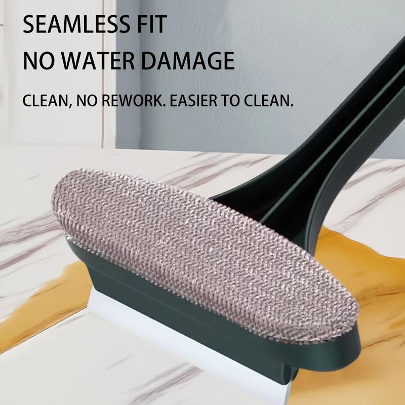 Household Cleaning Tool, Ideal for Christmas and Valentine's Day, Window Cleaning Brush, Cleaning Supplies, 2-in-1 Double-Sided Window Screen Cleaning Brush and Glass Wiper with Scraper, Long Handle, Dual-Use for Wet and Dry Cleaning.